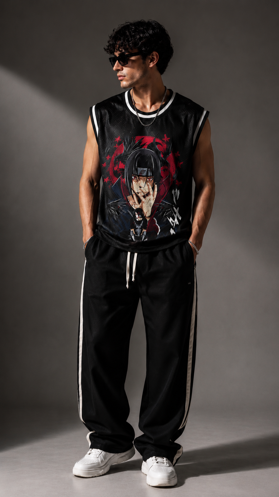 WHITE BULLS & ITACHI UCHIHA VEST (PACK OF 2)