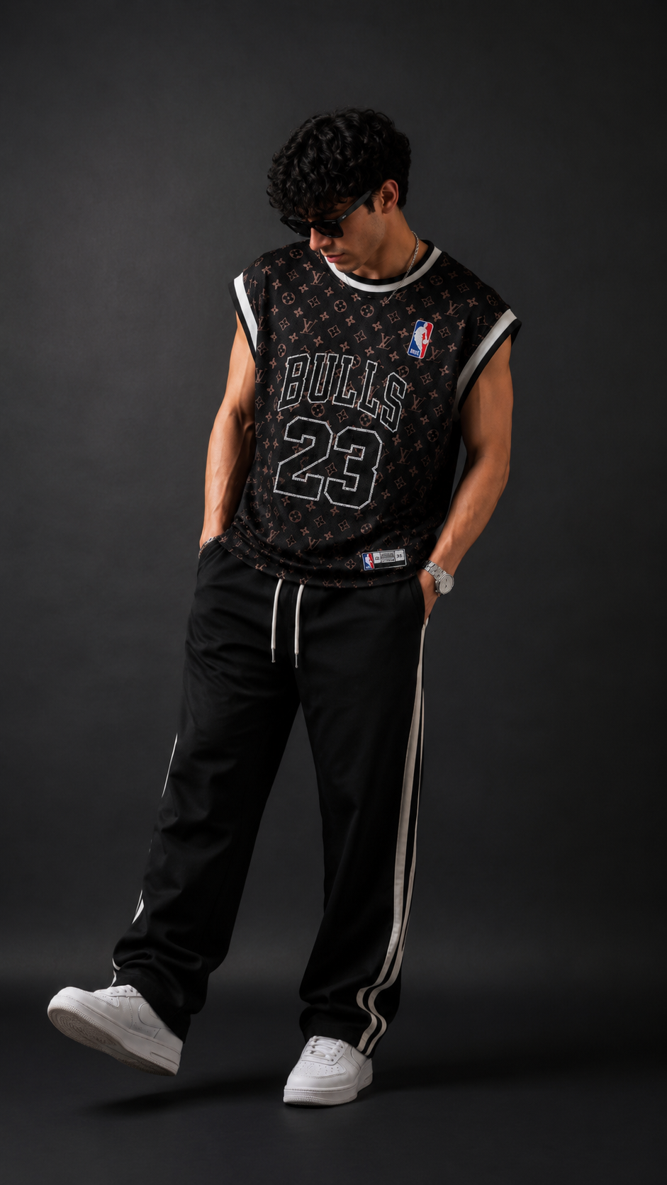 BLACK MONOGRAM VEST