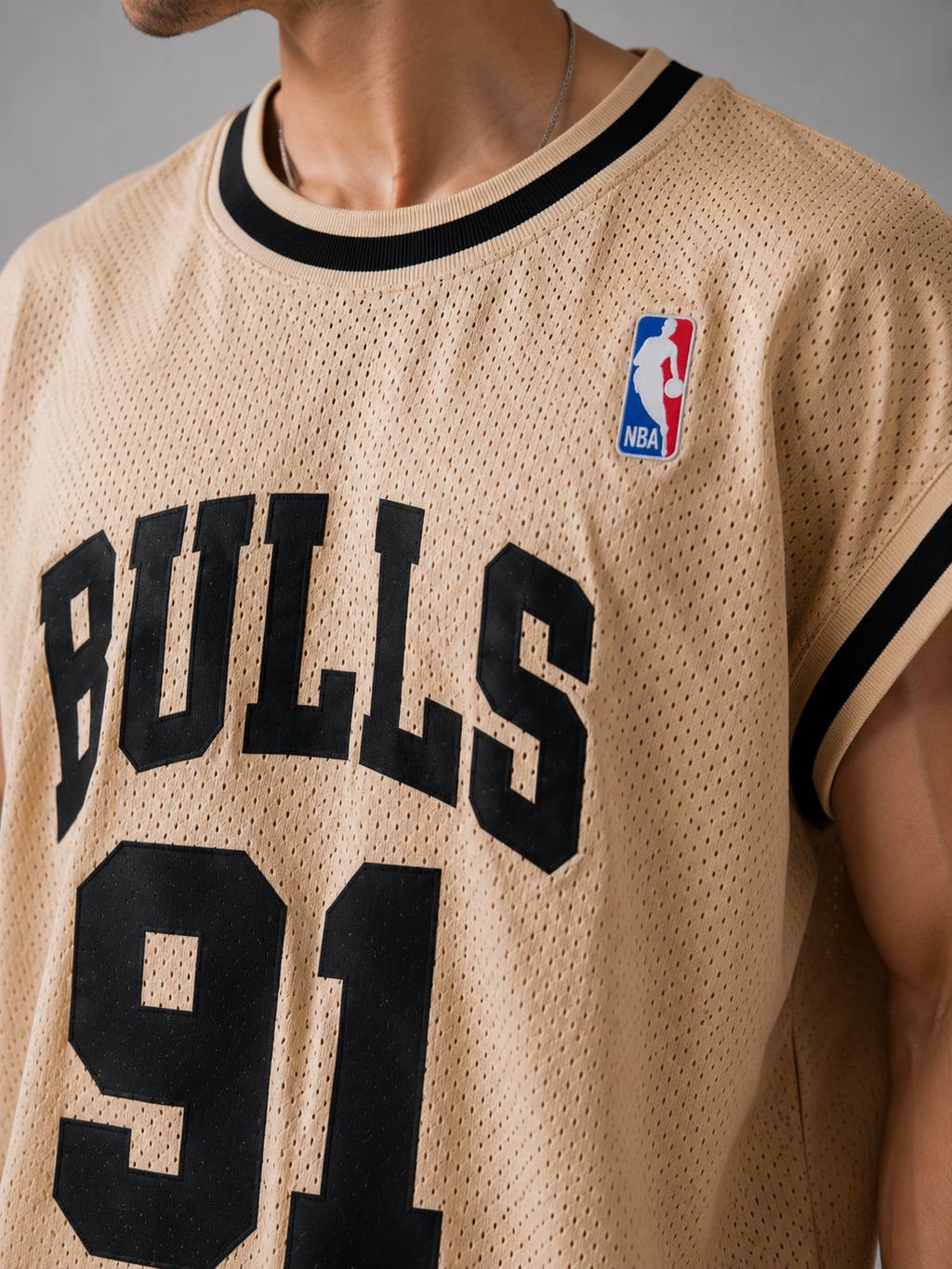 CREAM MESH BASKETBALL VEST