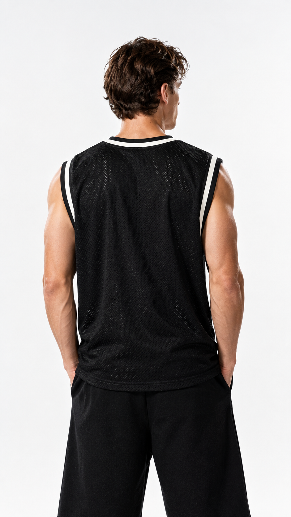 PARIS 23 PREMIUM MESH BASKETBALL VEST – BLACK