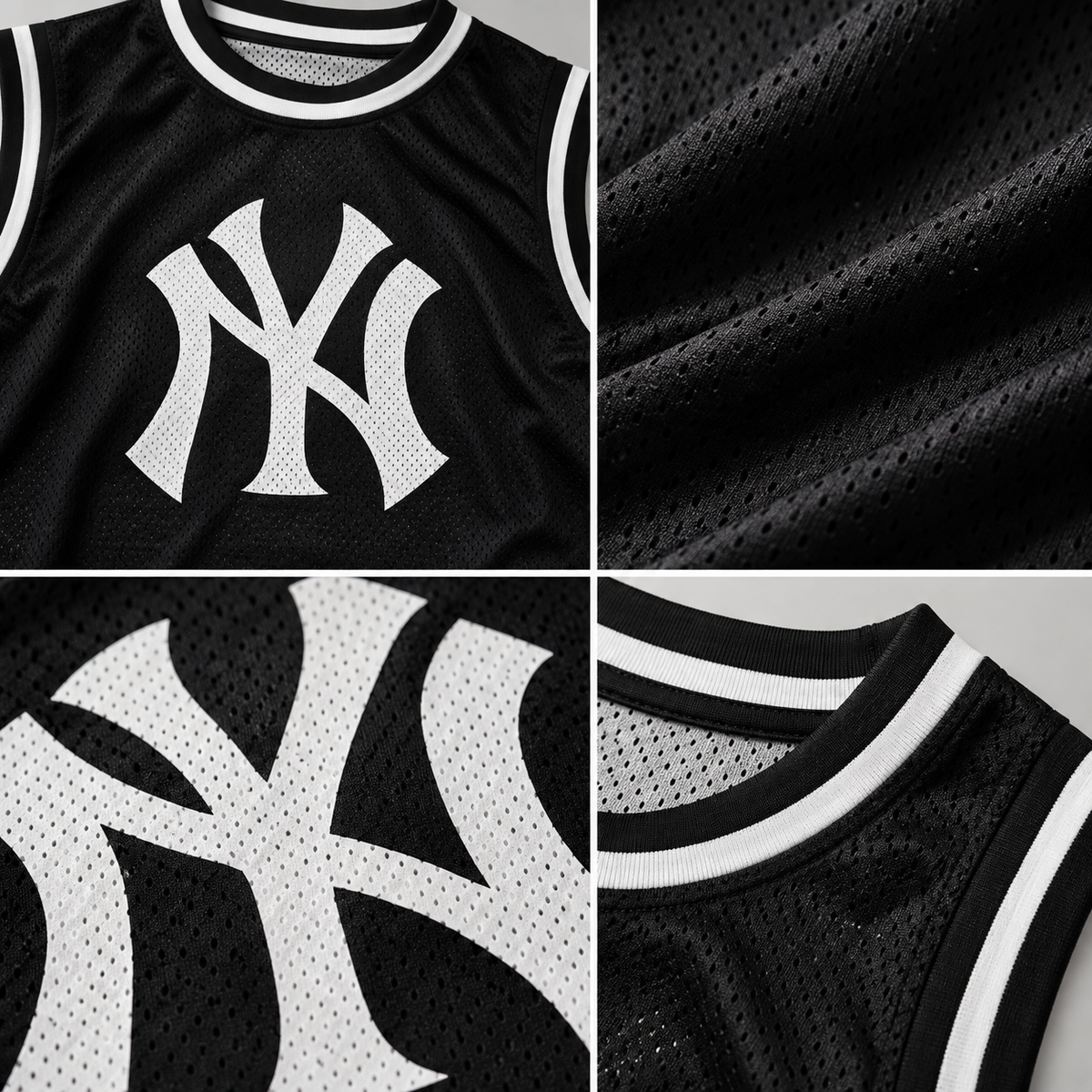 NY Premium Mesh Basketball Vest – Black