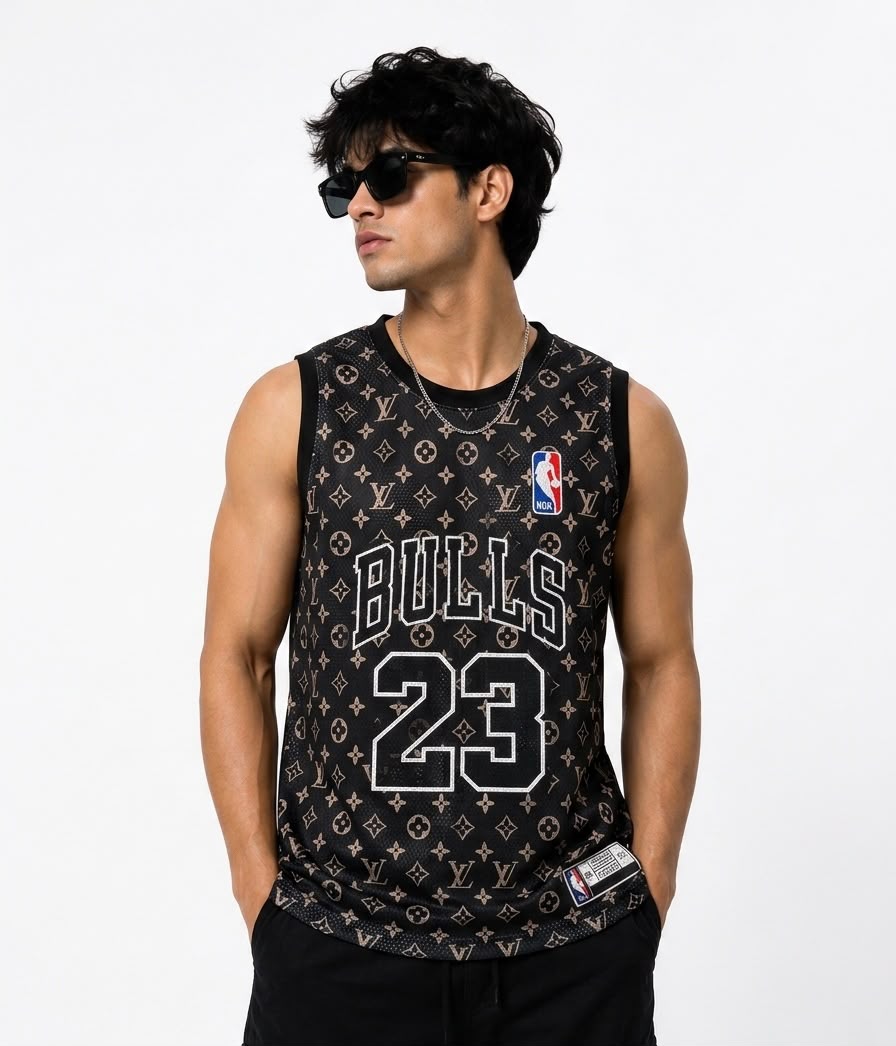 BLACK MONOGRAM VEST