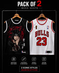 WHITE BULLS & ITACHI UCHIHA VEST (PACK OF 2)